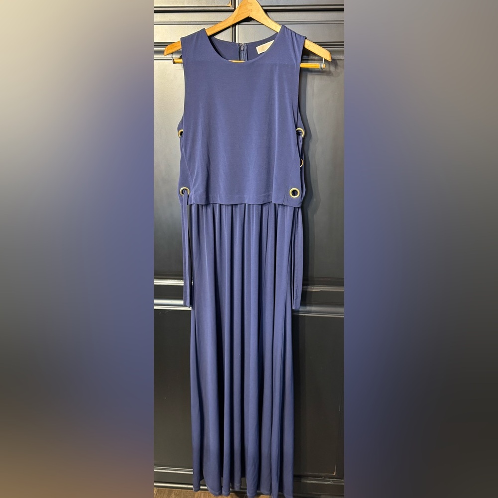 Michael Kors Navy Sleeveless Maxi Dress